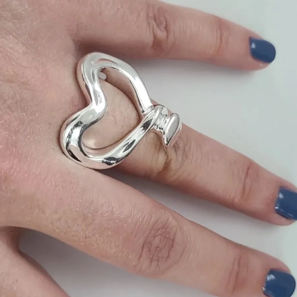Uno De 50 Ring - Nailed Heart - Silver - Brand New